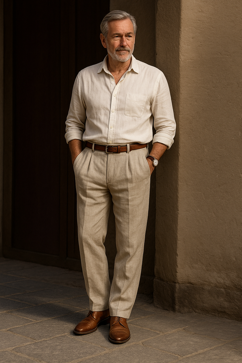 Clemens – Klasične lanene moške hlače za izbran slog