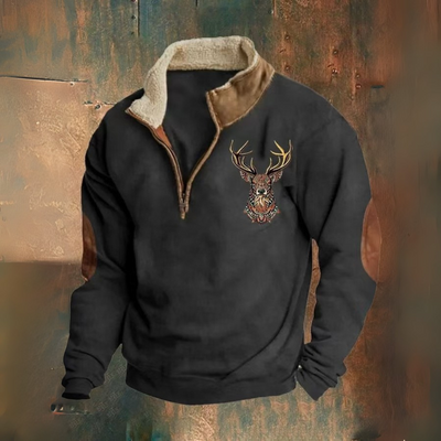 Alvaro – Luksuzna moška kapuco z zadrgo in ovratnikom iz sherpe za hladne dni