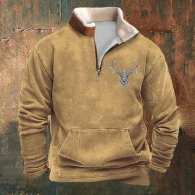 Gregor – Luksuzna moška mikica z zadrgo in sherpa ovratnikom za hladne dni