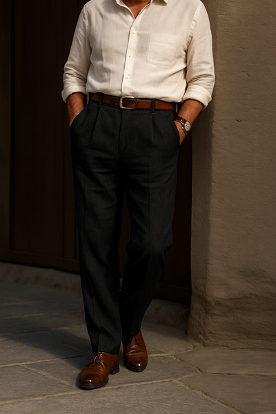 Clemens – Klasične lanene moške hlače za izbran slog