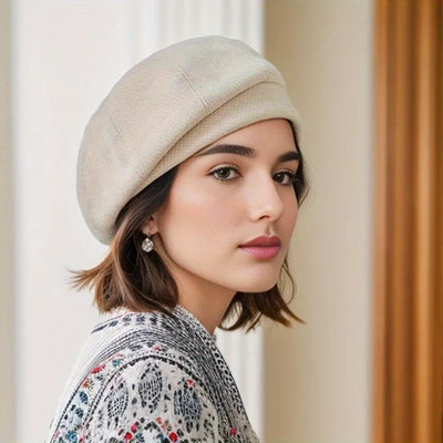 Libra – Elegantní dámský baret z měkké hřejivé tkaniny pro styl a pohodlí