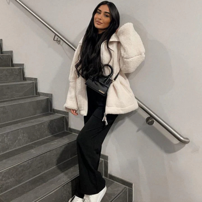 Ljubica – Teddy plašč za toploto in stil