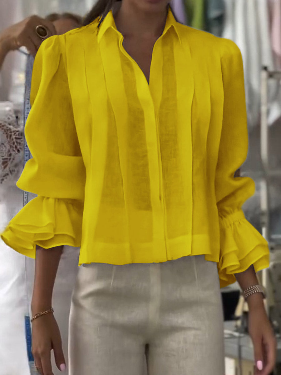 Vendula – Košeľa s dlhým rukávom pre nenútenú eleganciu